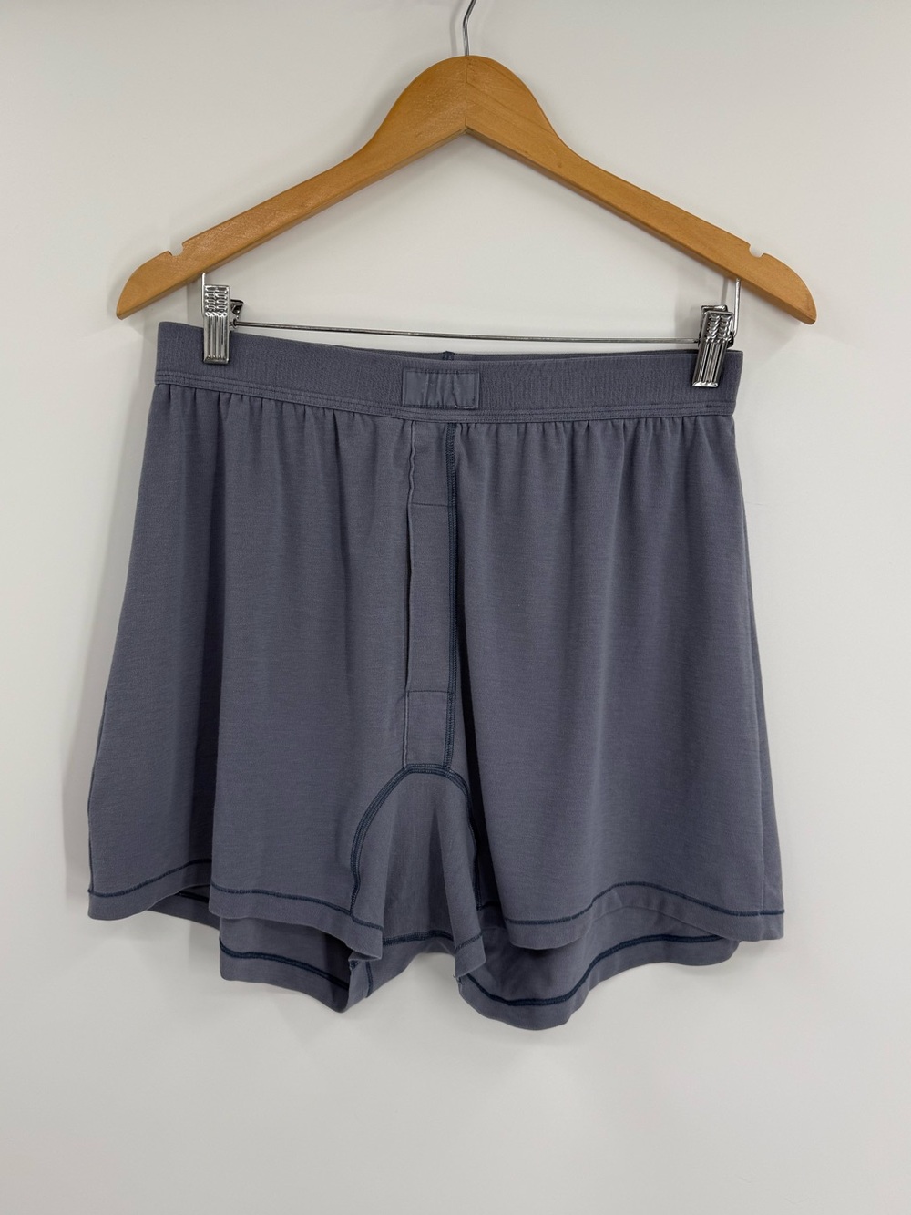 SKIMS Men's Boxer Sleep Shorts | Slate Blue | M